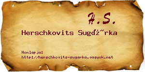 Herschkovits Sugárka névjegykártya